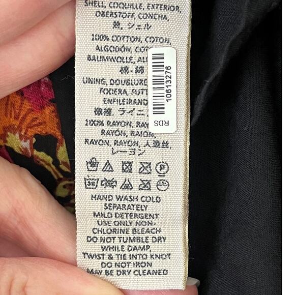 Free People Oh Baby Black And Pink Floral Mini Dress Size XS - Picture 9 of 9